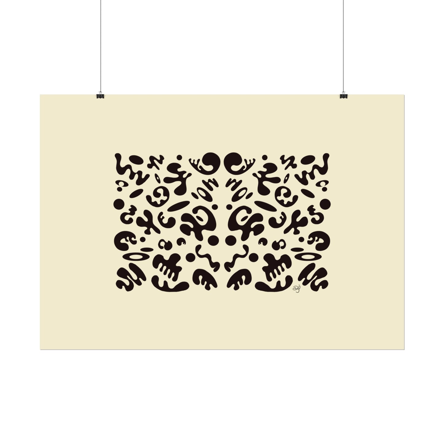 Mirror Work Rolled Poster (Landscape) - Blank Page