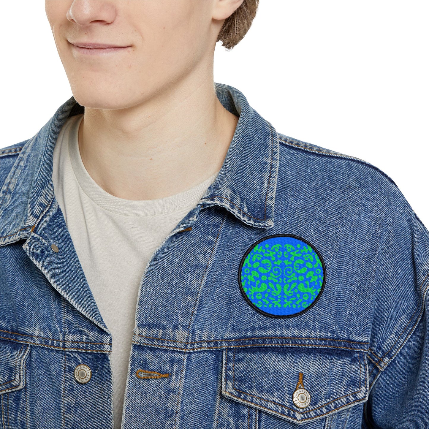 Mirror Work Color Vibrant Iron-On Patches - Tide Pool
