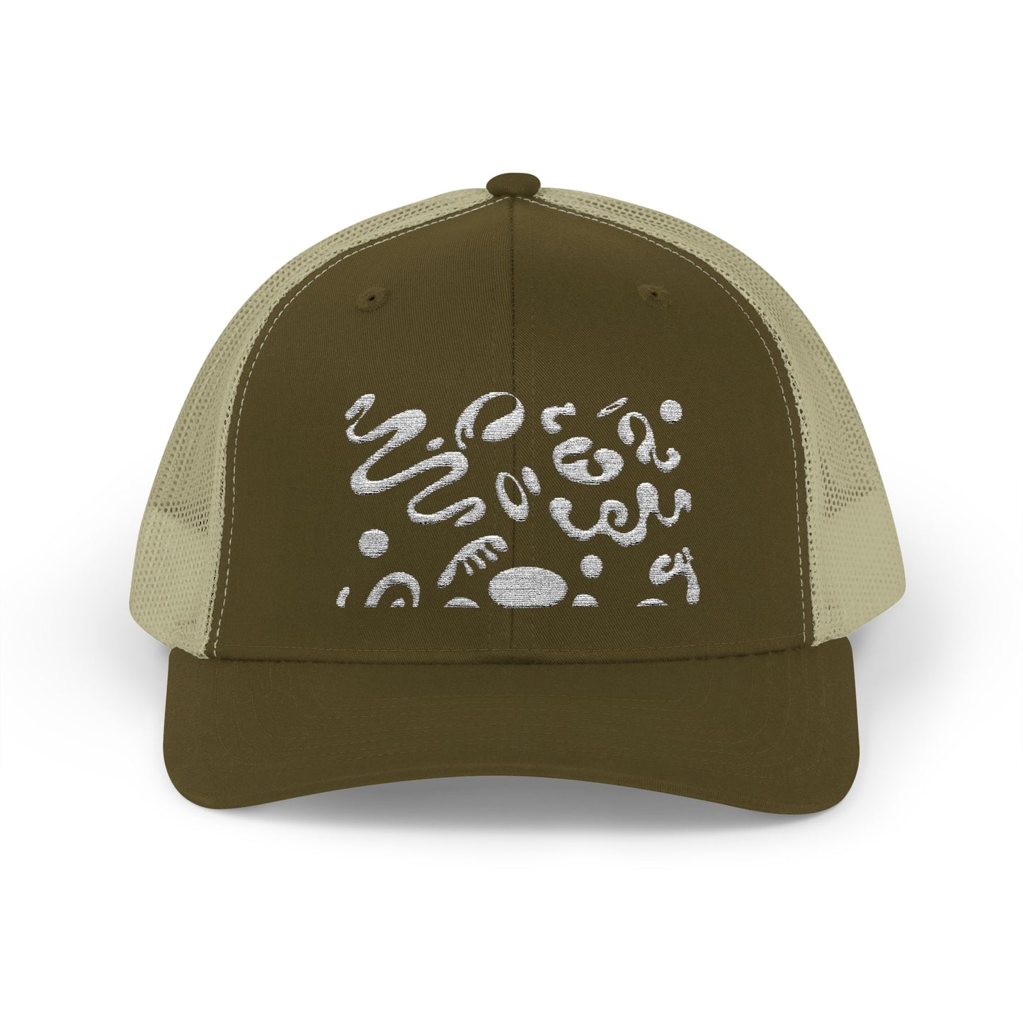 Pure Imagination Embroidered Retro Trucker Hat - Blank Page White