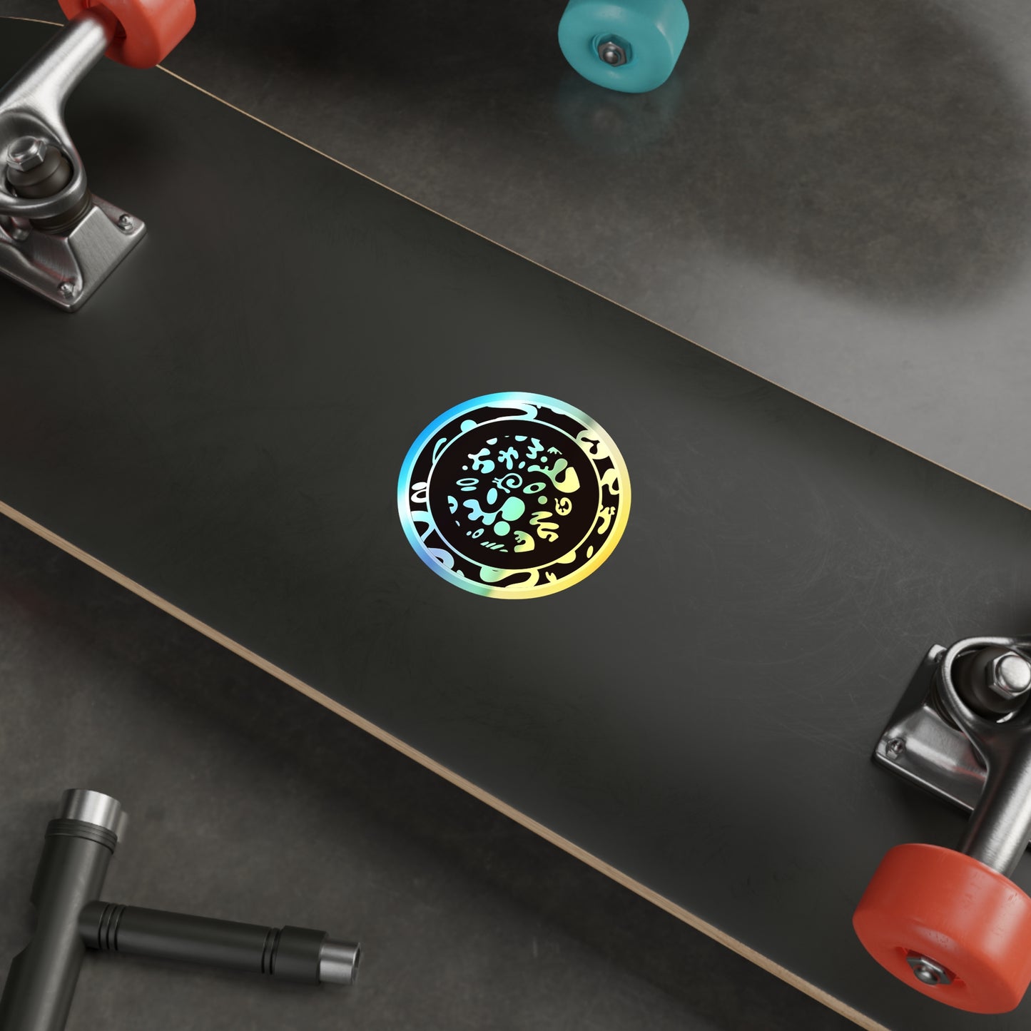 Adorn'd Holographic Die Cut Stickers - Smoke Signal Black