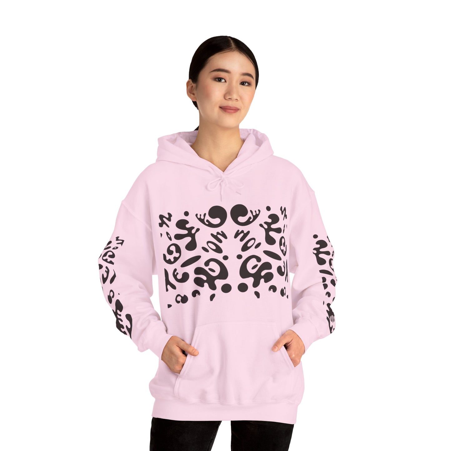 Mirror Work Unisex Heavy Blend™ Hooded Sweatshirt - Smoke Signal Black Print
