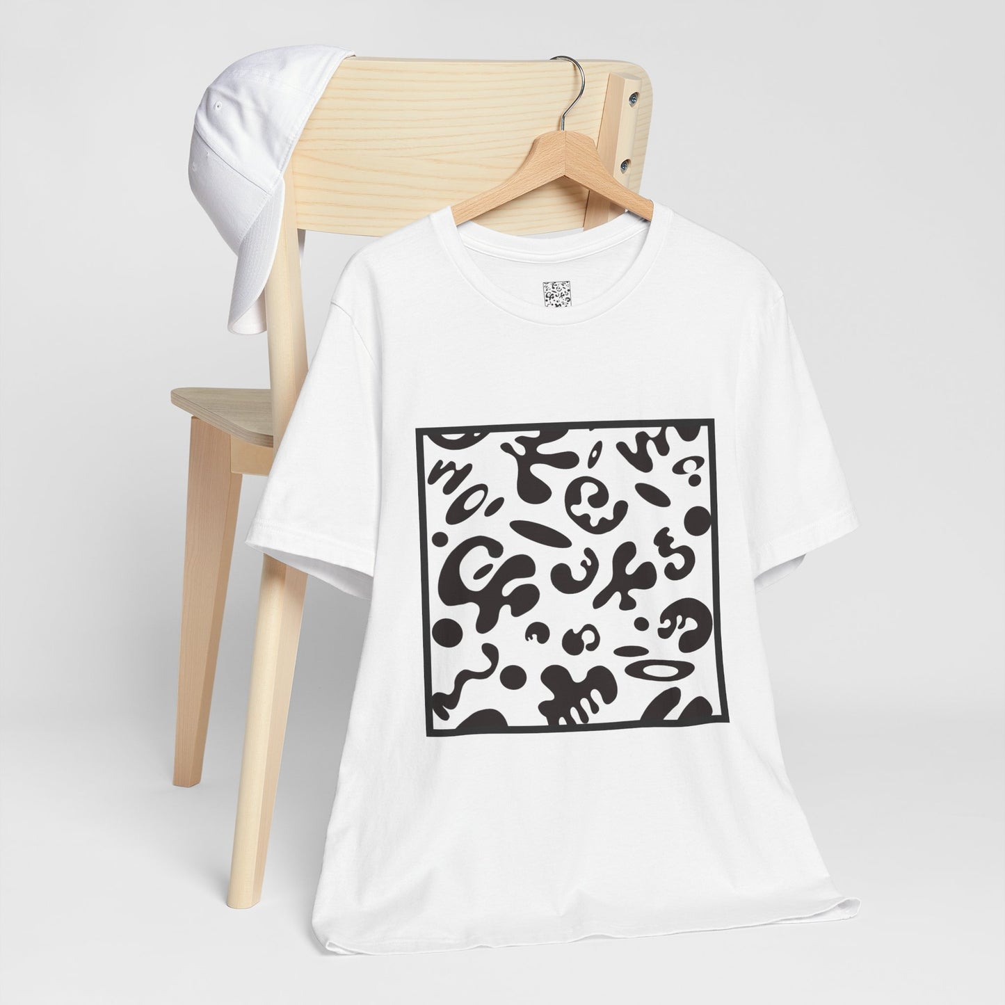 Adorn'd Unisex Jersey Short Sleeve Tee - Smoke Signal Black Print