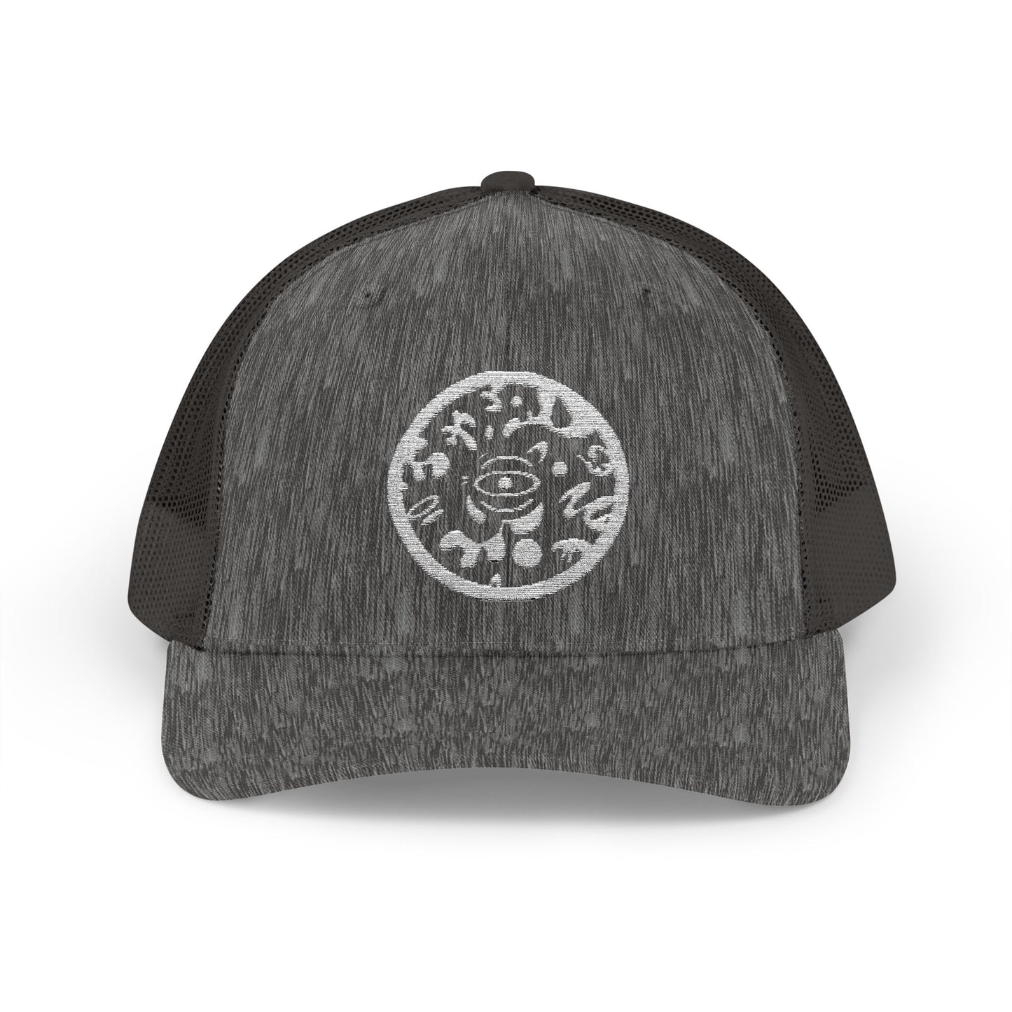 Adorn'd Logo Embroidered Retro Trucker Hat - Starlight White