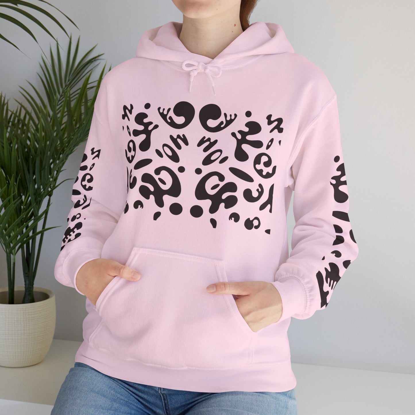 Mirror Work Unisex Heavy Blend™ Hooded Sweatshirt - Smoke Signal Black Print
