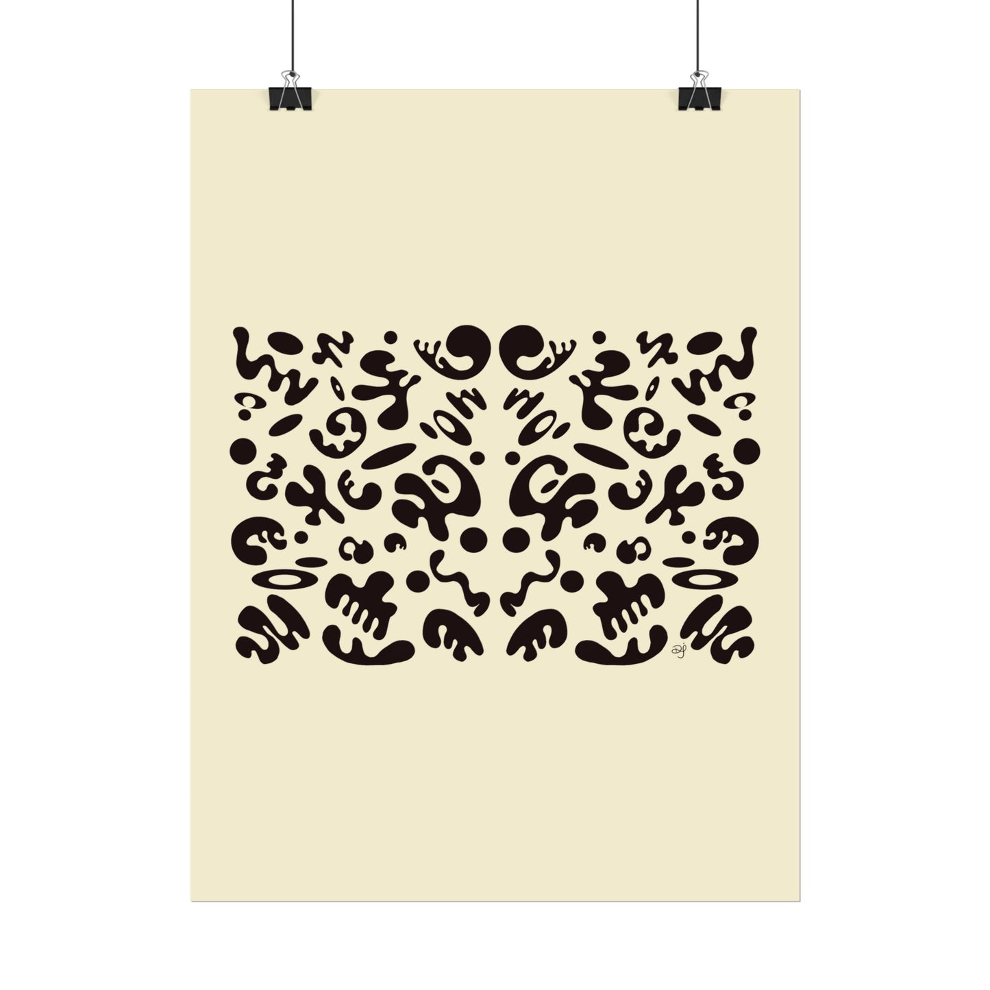 Mirror Work Rolled Poster (Portrait) - Blank Page