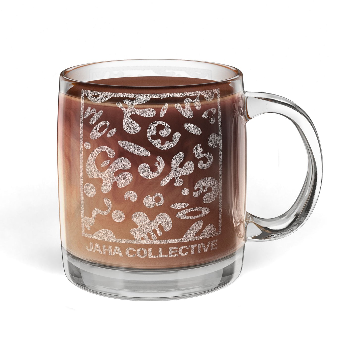 Nourish'd Engraved Glass Coffee Mug