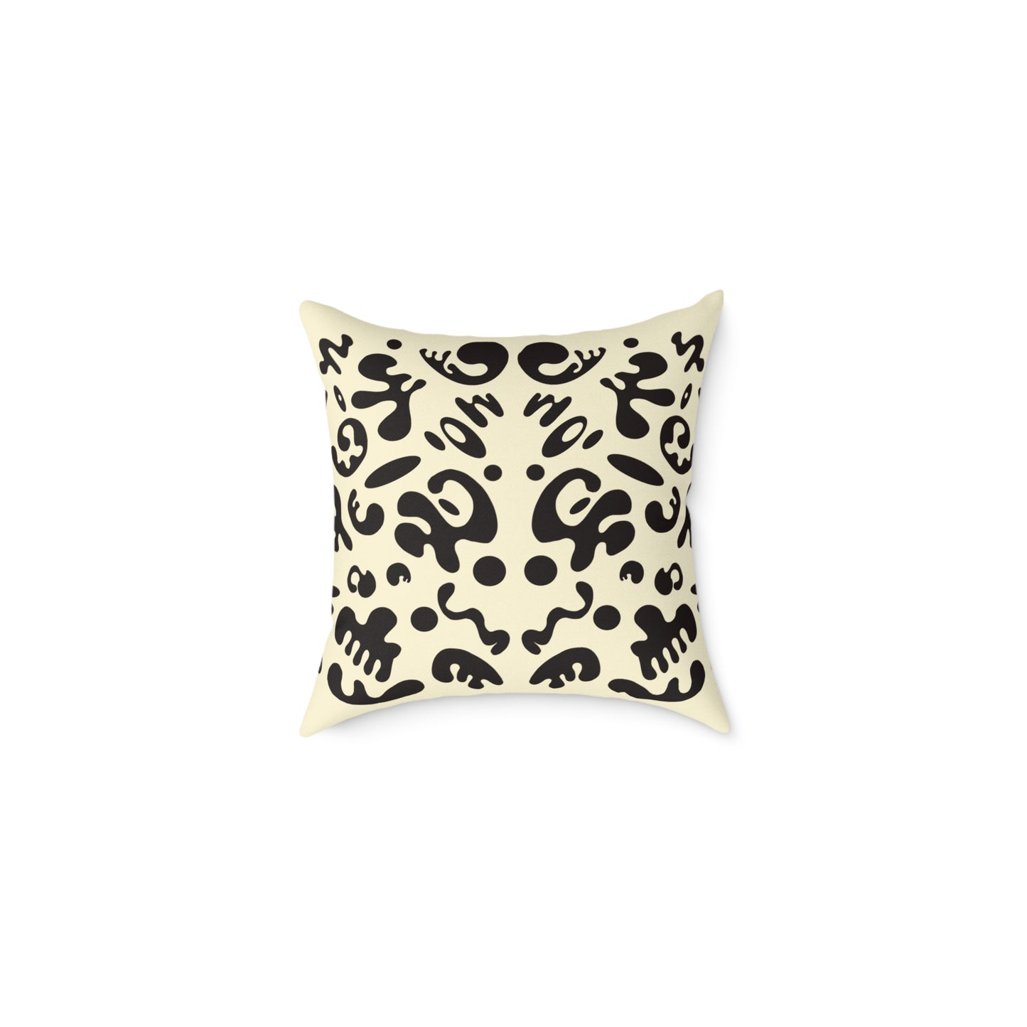 Mirror Work Square Poly Canvas Pillow