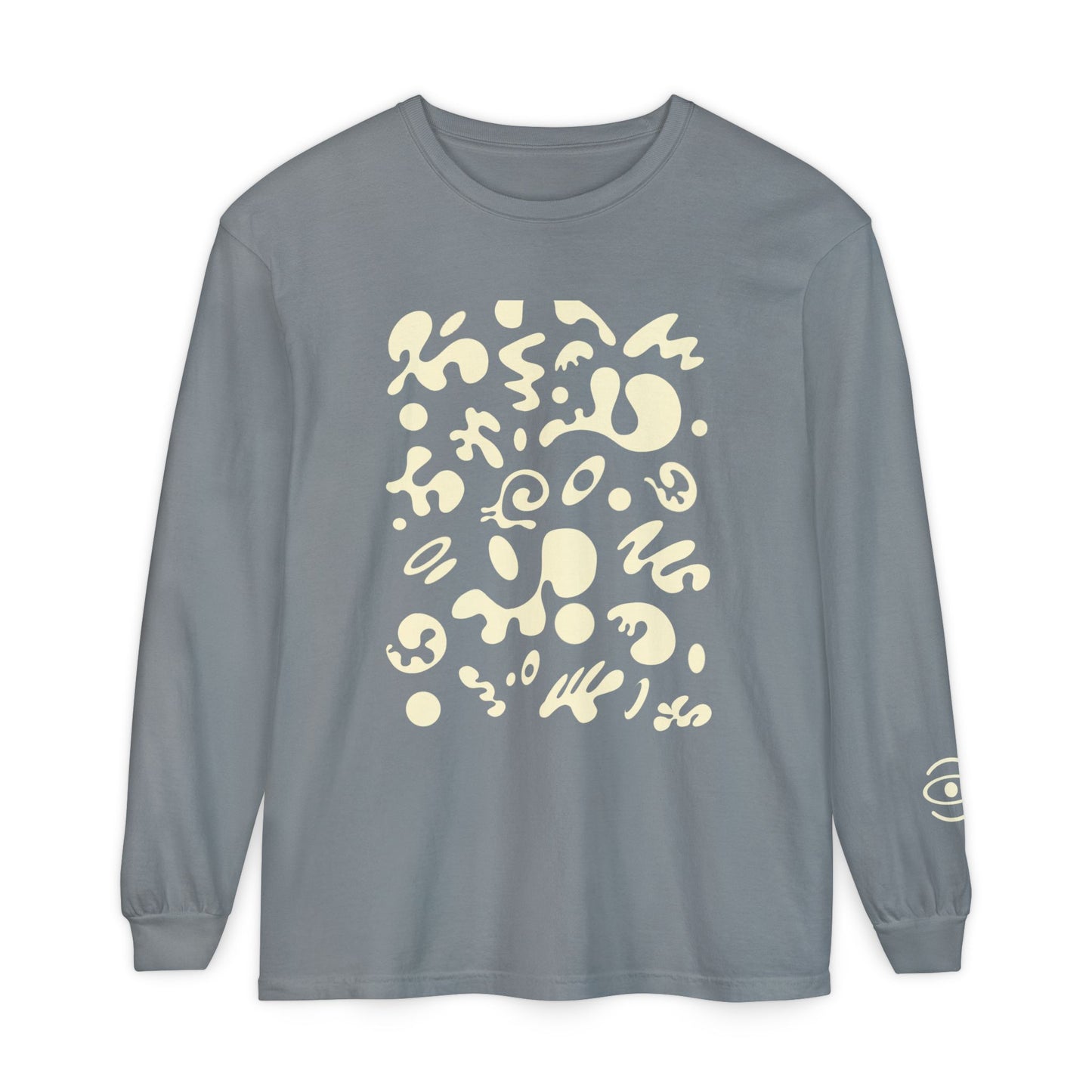 Pure Imagination Unisex Garment-Dyed Long Sleeve T-Shirt - Blank Page White Print