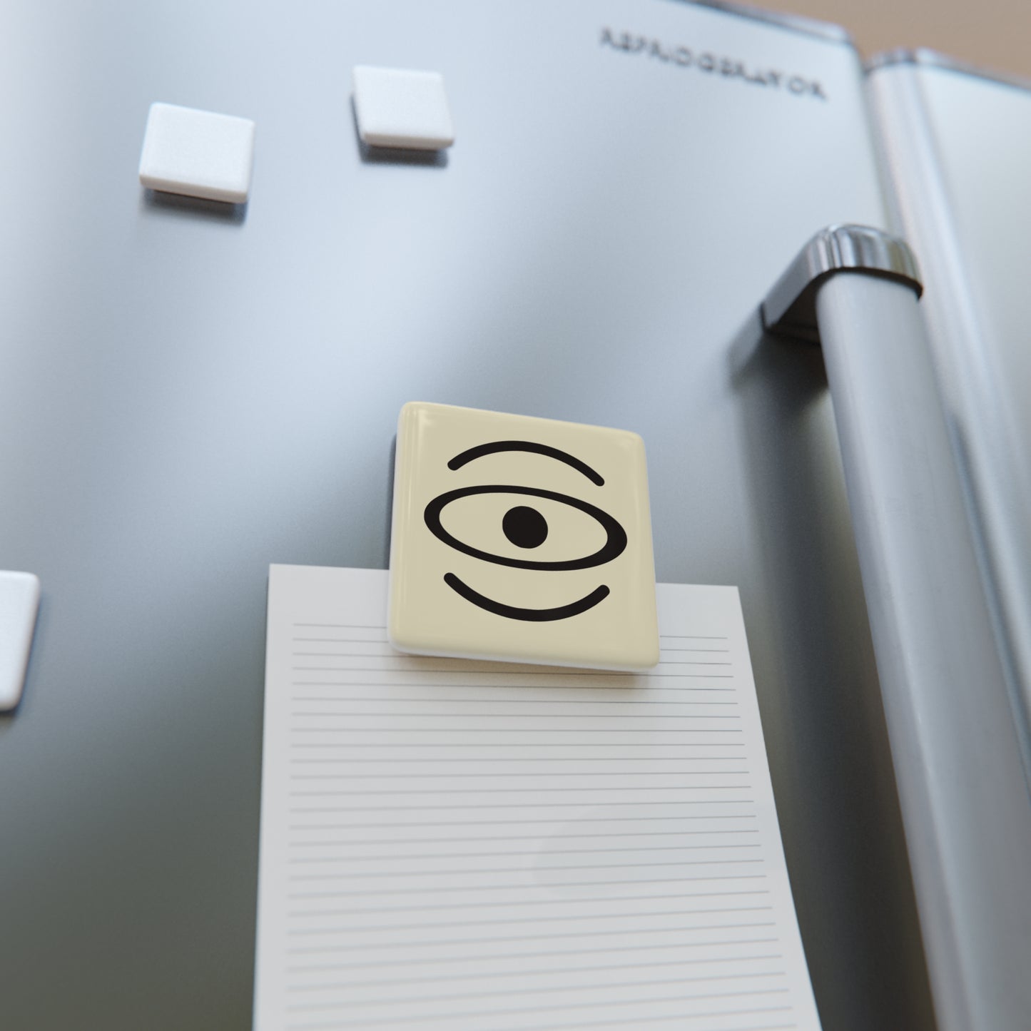 Jaha Logo Square Porcelain Magnet - Blank Page White