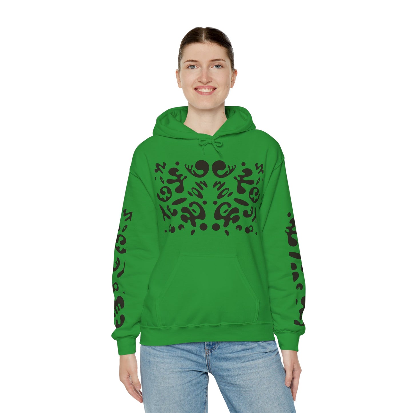 Mirror Work Unisex Heavy Blend™ Hooded Sweatshirt - Smoke Signal Black Print