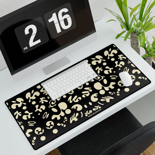 Mirror Work Desk Mats - Smoke Signal Black