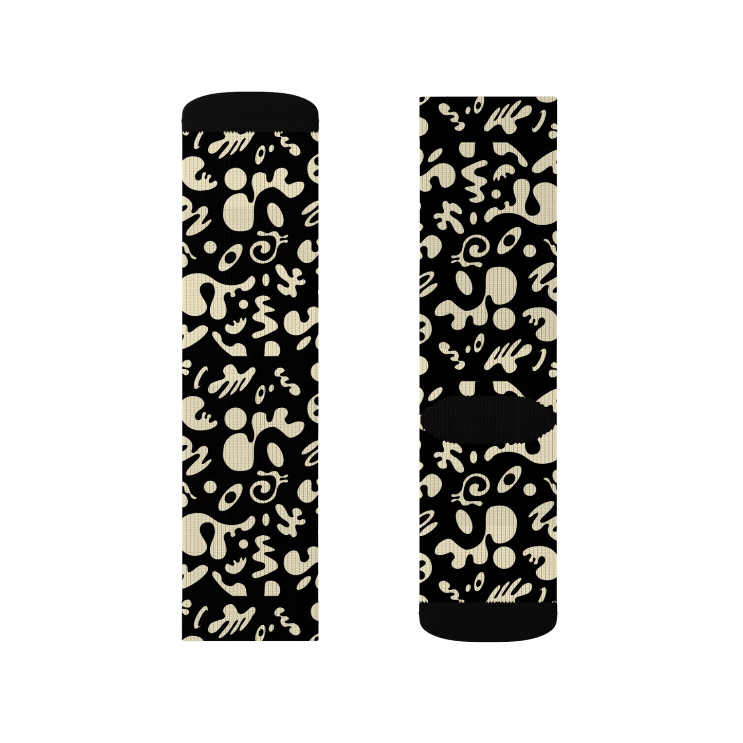 Adorn'd Print Socks - Smoke Signal Black