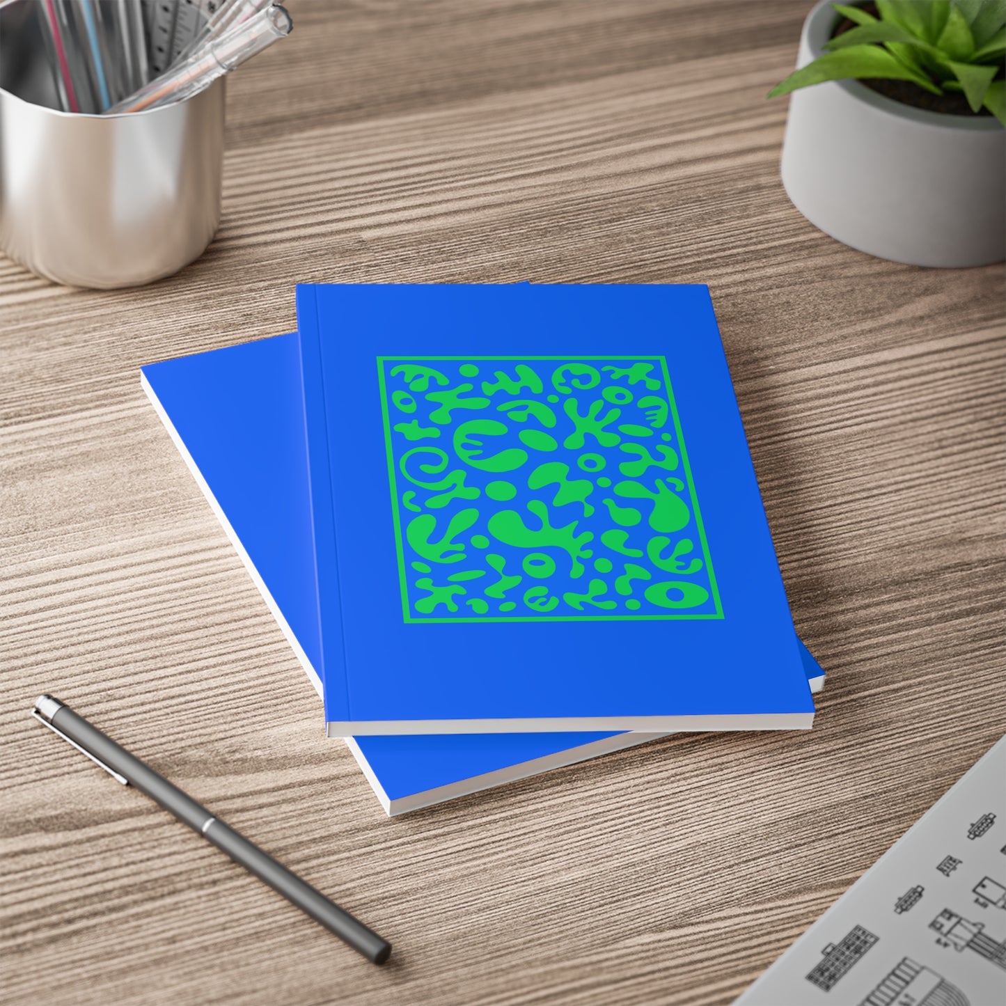 Deep Dream Softcover A5 Notebook - Tide Pool Blue