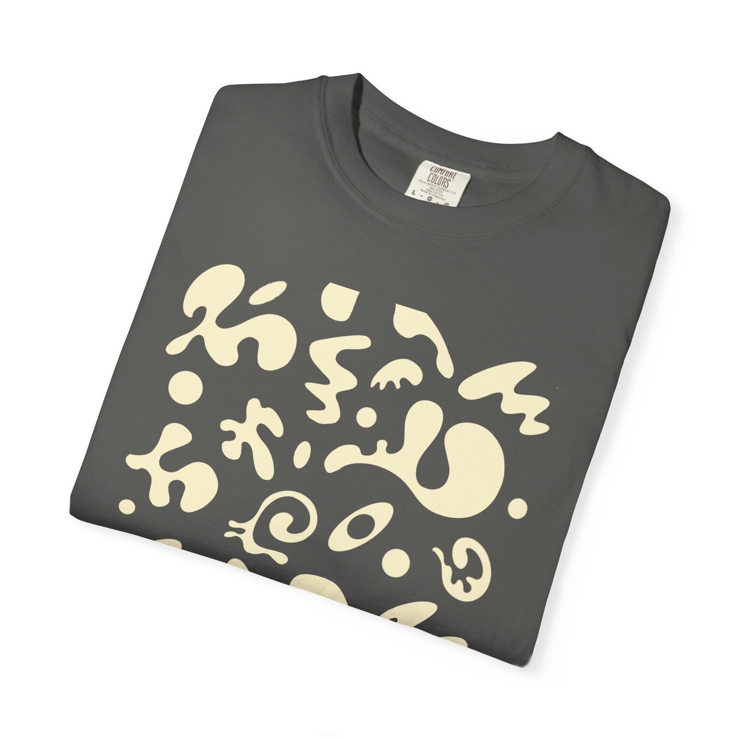 Pure Imagination Unisex Garment Dyed T-Shirt (Warm Neutrals) - Blank Page White Print