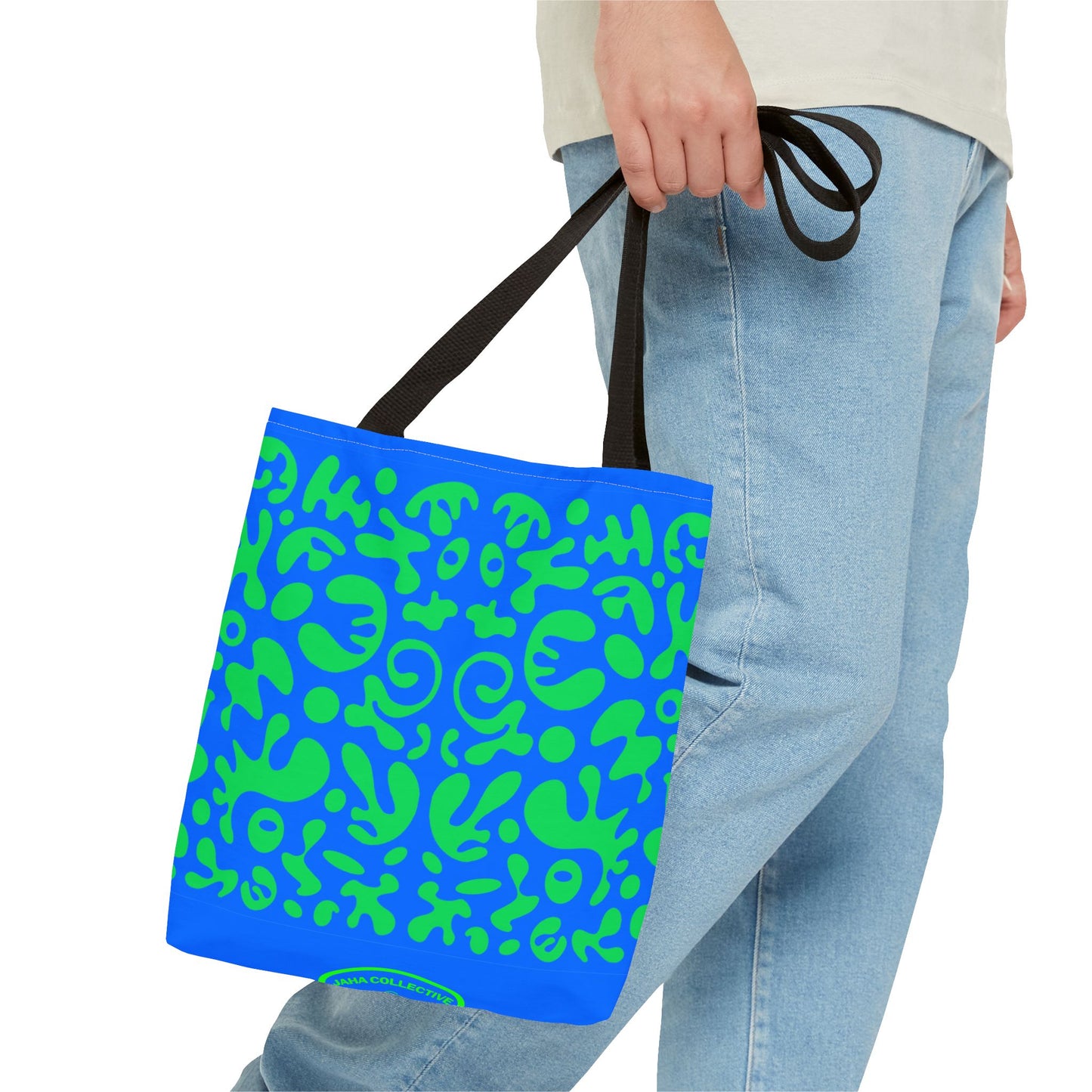 Mirror Work Colorful Tote Bag - Tide Pool