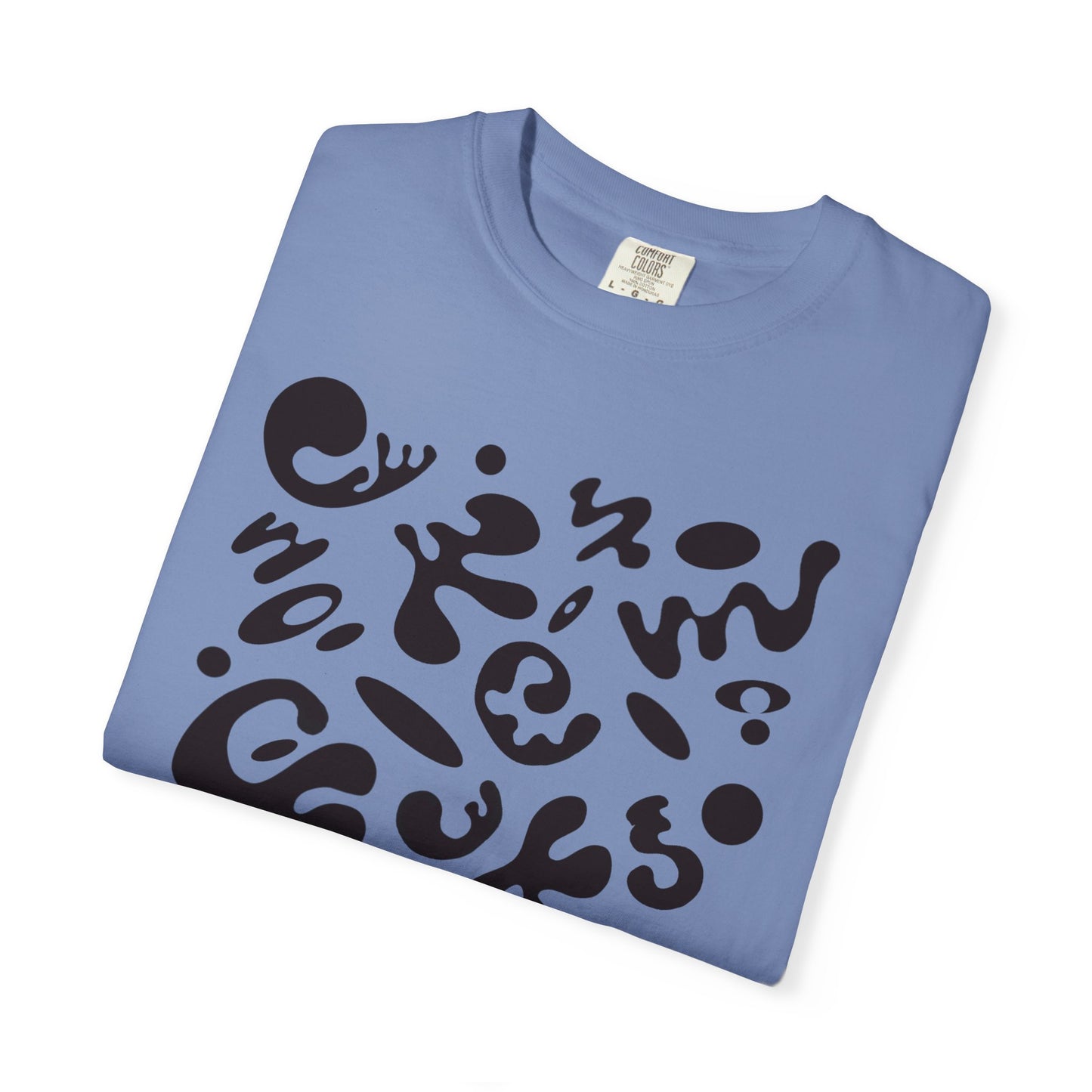 Pure Imagination Unisex Garment-Dyed T-Shirt (Cool Neutrals) - Smoke Signal Black Print