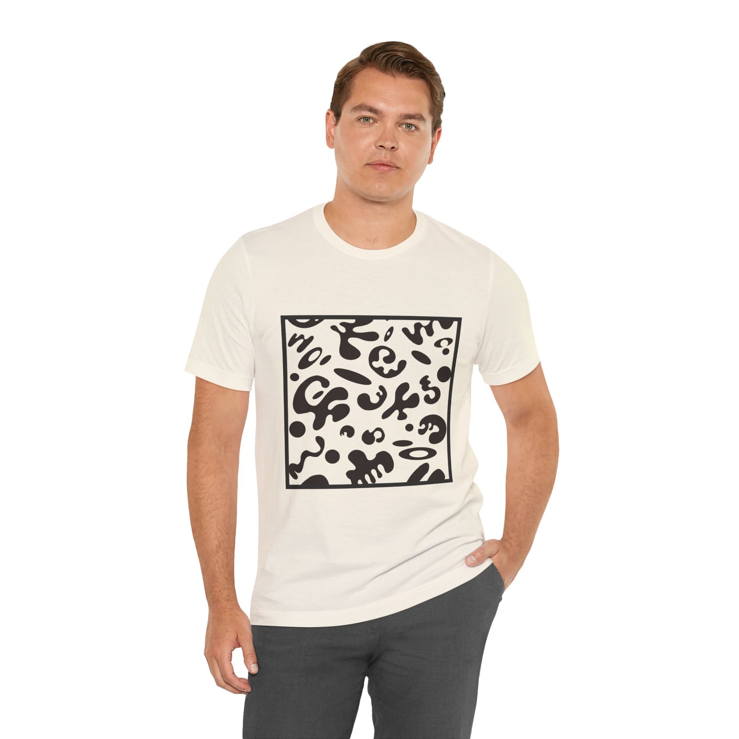 Adorn'd Unisex Jersey Short Sleeve Tee - Smoke Signal Black Print