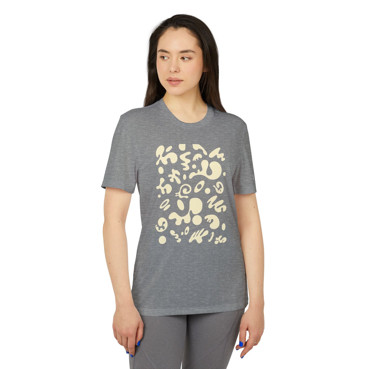 Pure Imagination Adidas Unisex Sport T-Shirt - Blank Page White