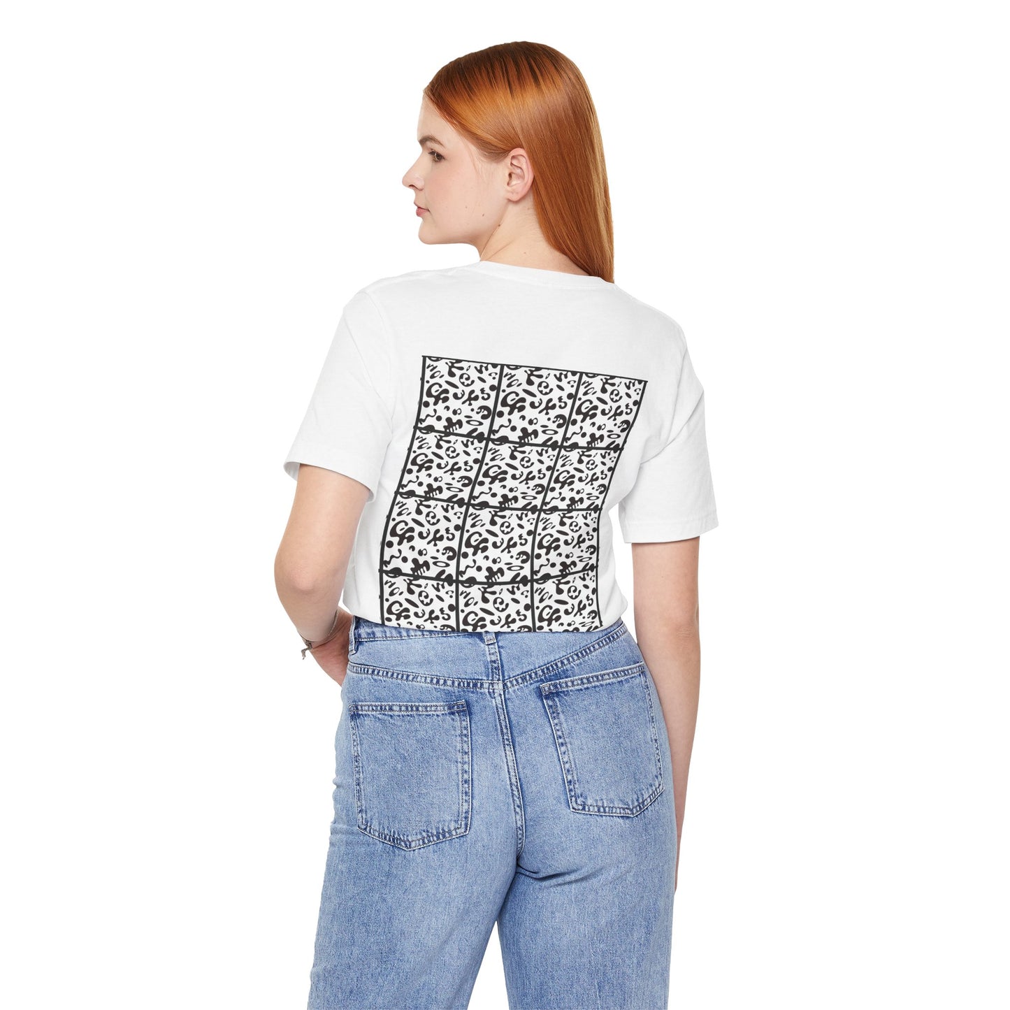 Adorn'd Unisex Jersey Short Sleeve Tee - Smoke Signal Black Print