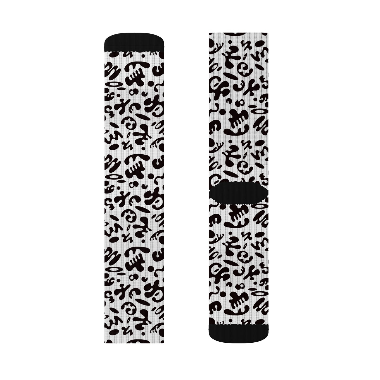 Adorn'd Print Socks - Starlight White