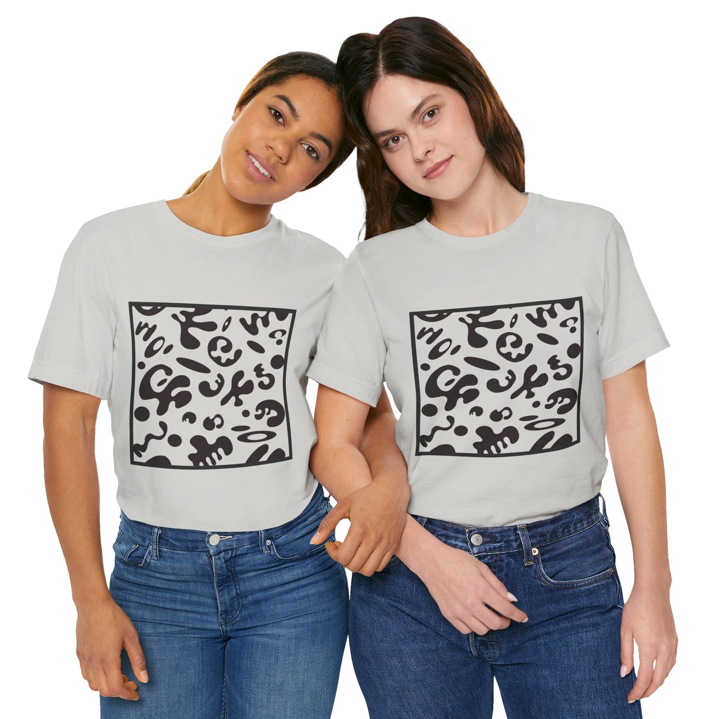Adorn'd Unisex Jersey Short Sleeve Tee - Smoke Signal Black Print