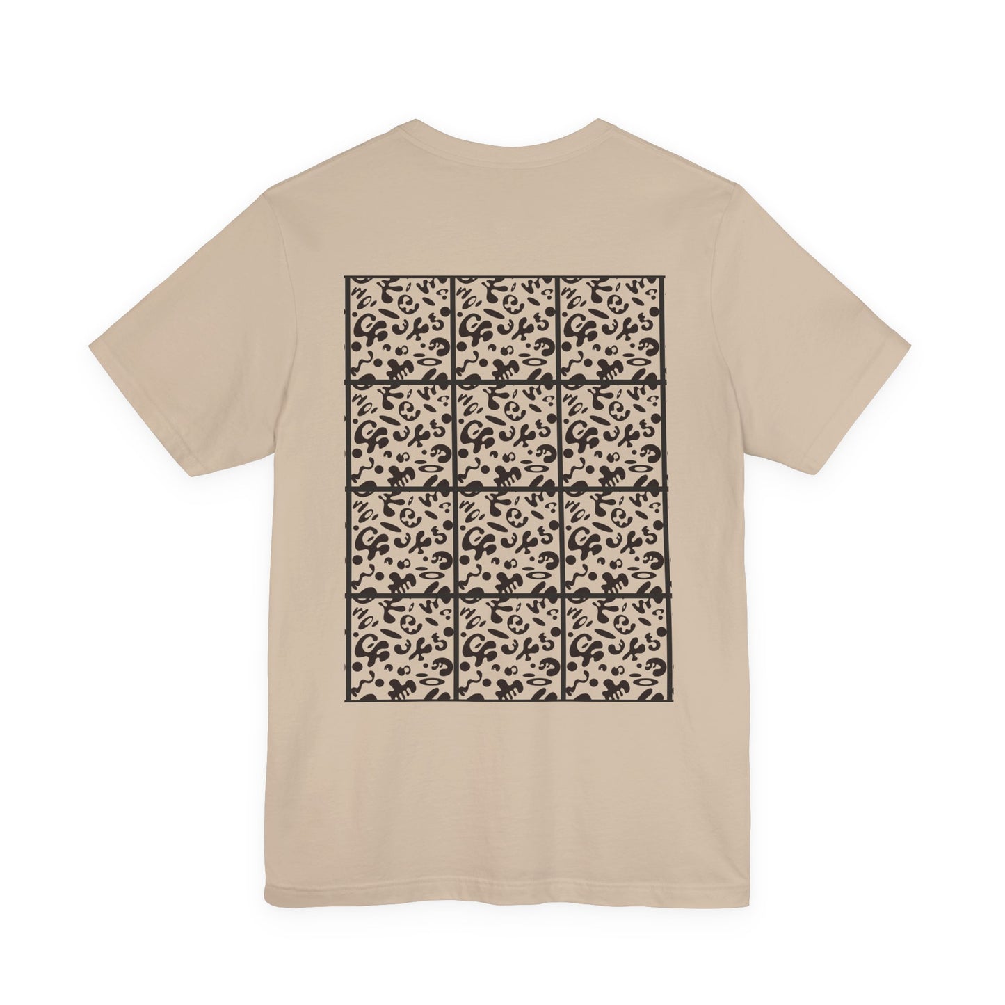 Adorn'd Unisex Jersey Short Sleeve Tee - Smoke Signal Black Print