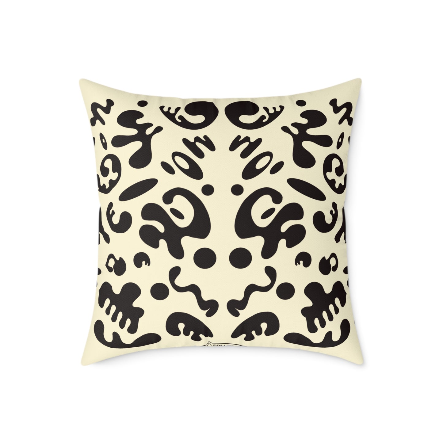 Mirror Work Square Poly Canvas Pillow