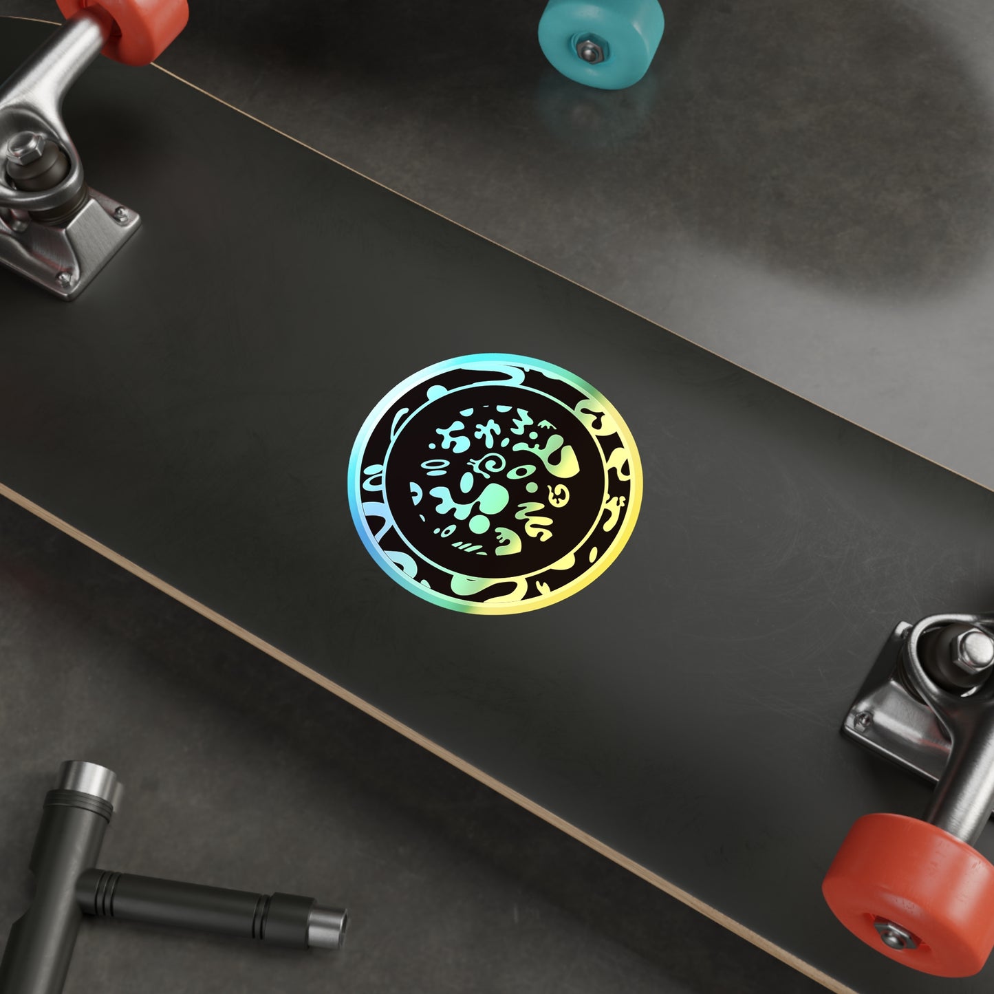 Adorn'd Holographic Die Cut Stickers - Smoke Signal Black