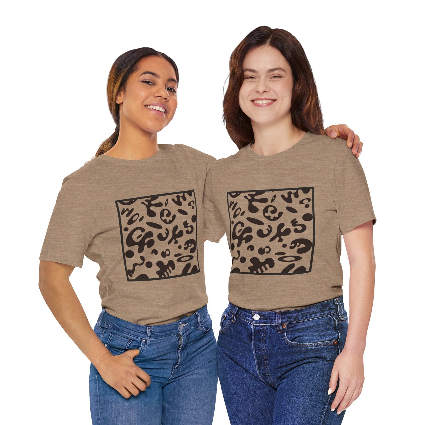 Adorn'd Unisex Jersey Short Sleeve Tee - Smoke Signal Black Print