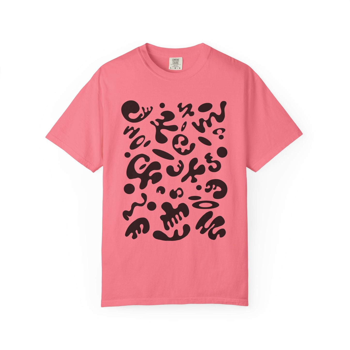 Pure Imagination Unisex Garment-Dyed T-Shirt (Warm Neutrals) - Smoke Signal Black Print