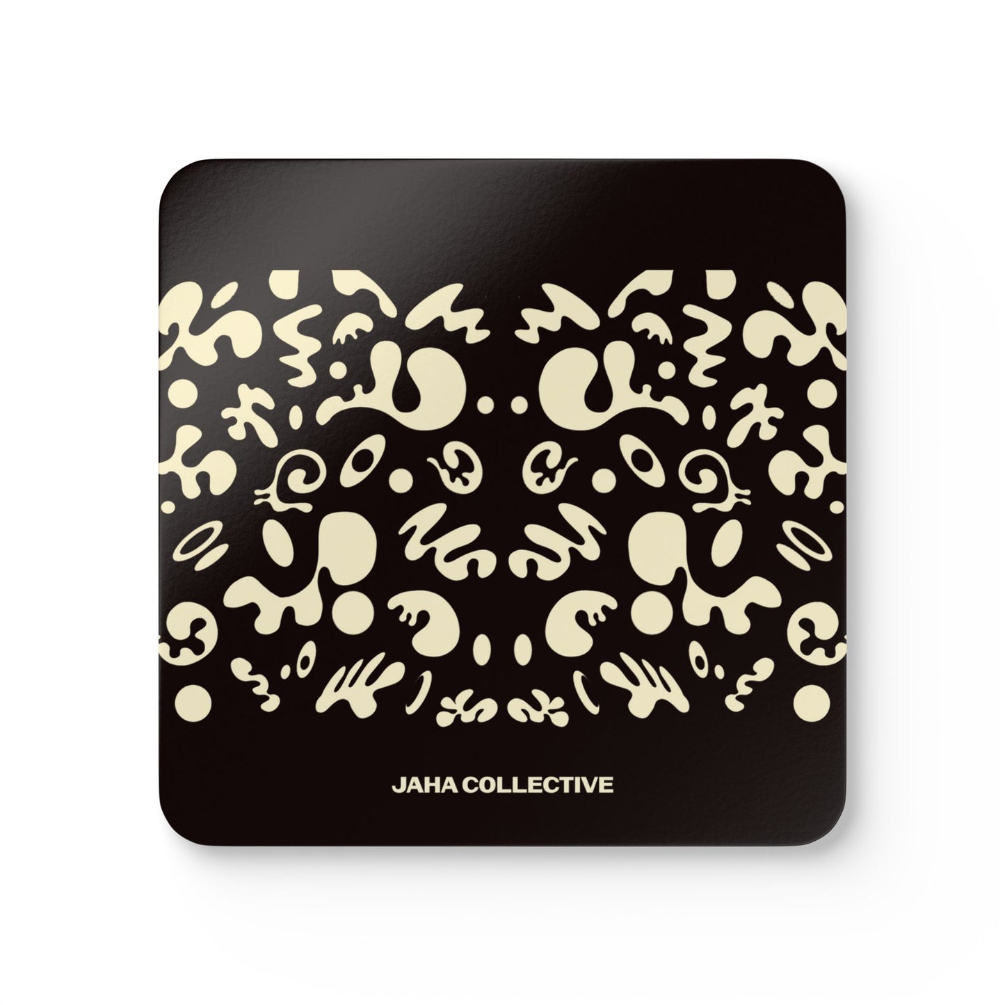 Mirror Work Corkwood Coaster Set (4) - Smoke Signal Black