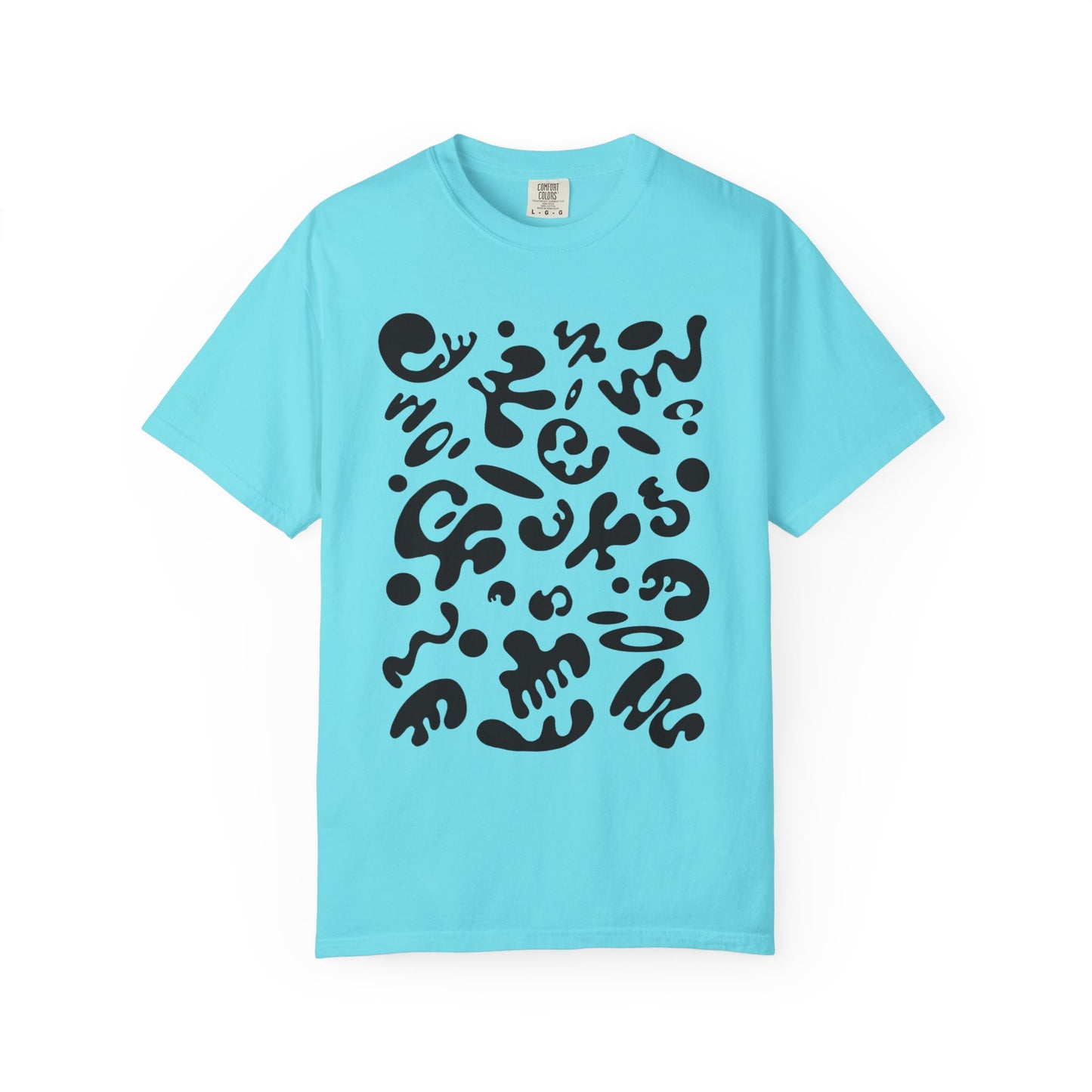 Pure Imagination Unisex Garment-Dyed T-Shirt (Cool Neutrals) - Smoke Signal Black Print