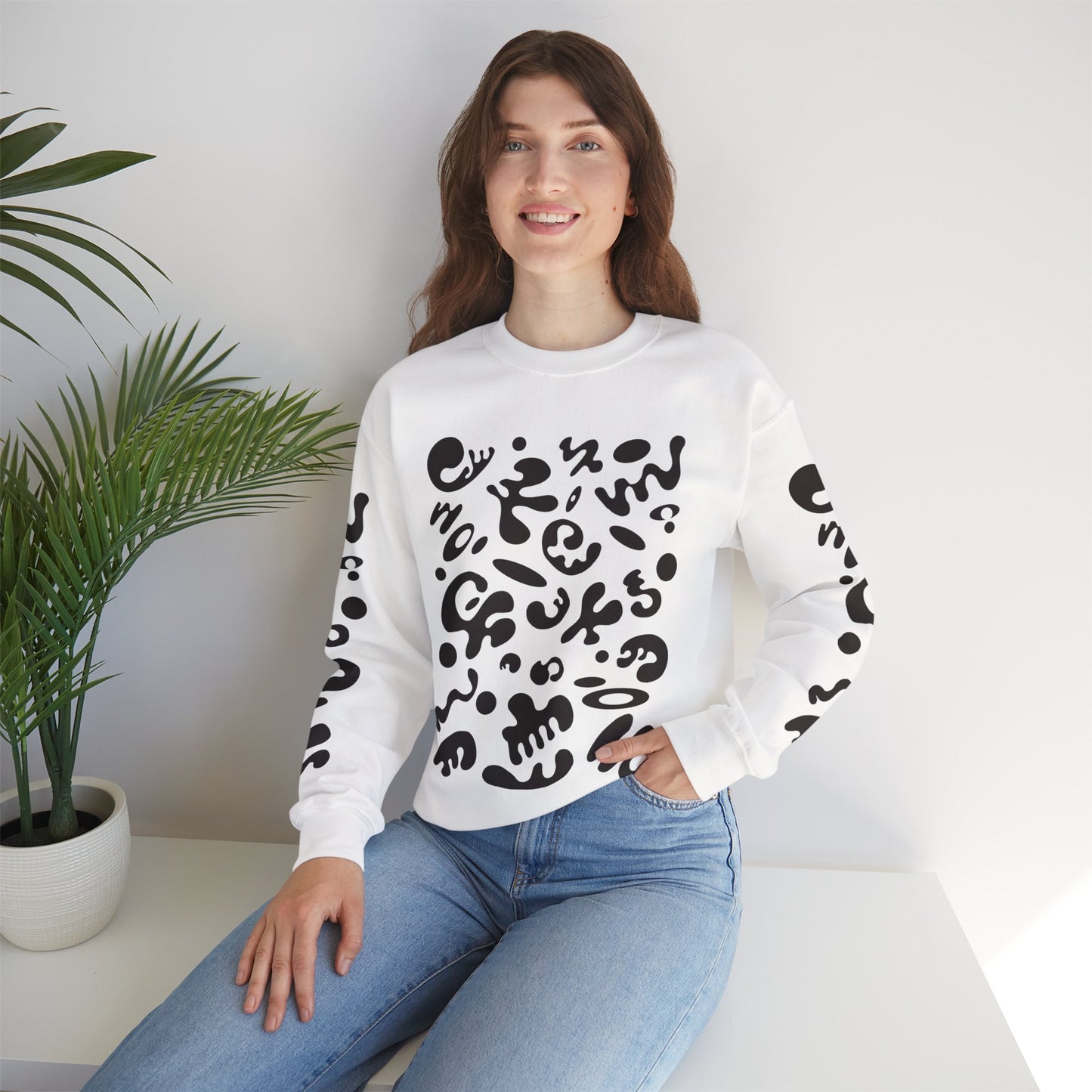 Pure Imagination Unisex Heavy Blend™ Crewneck Sweatshirt- Smoke Signal Black Print