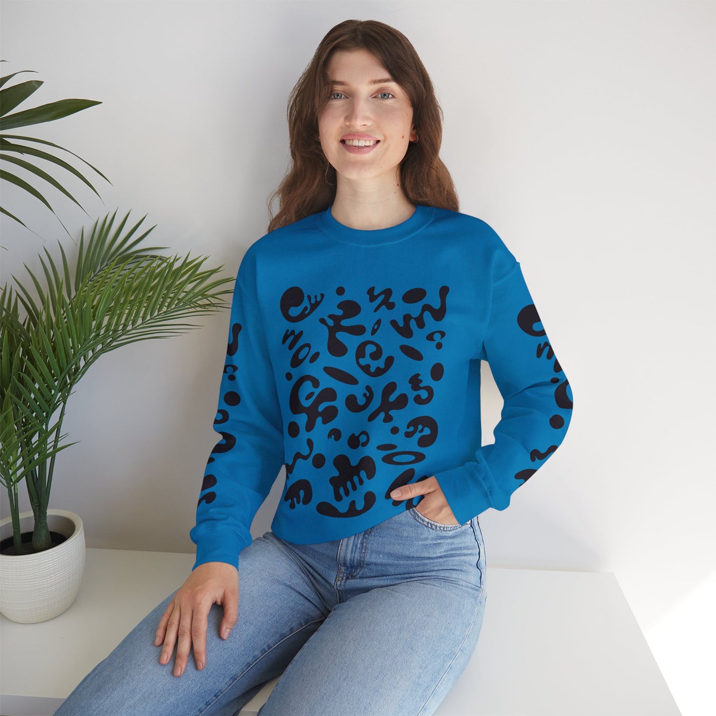 Pure Imagination Unisex Heavy Blend™ Crewneck Sweatshirt- Smoke Signal Black Print