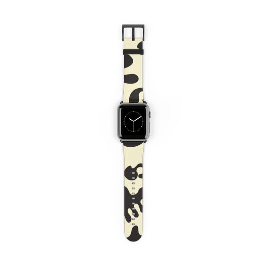 Pure Imagination Faux Leather Apple Watch Band - Blank Page White