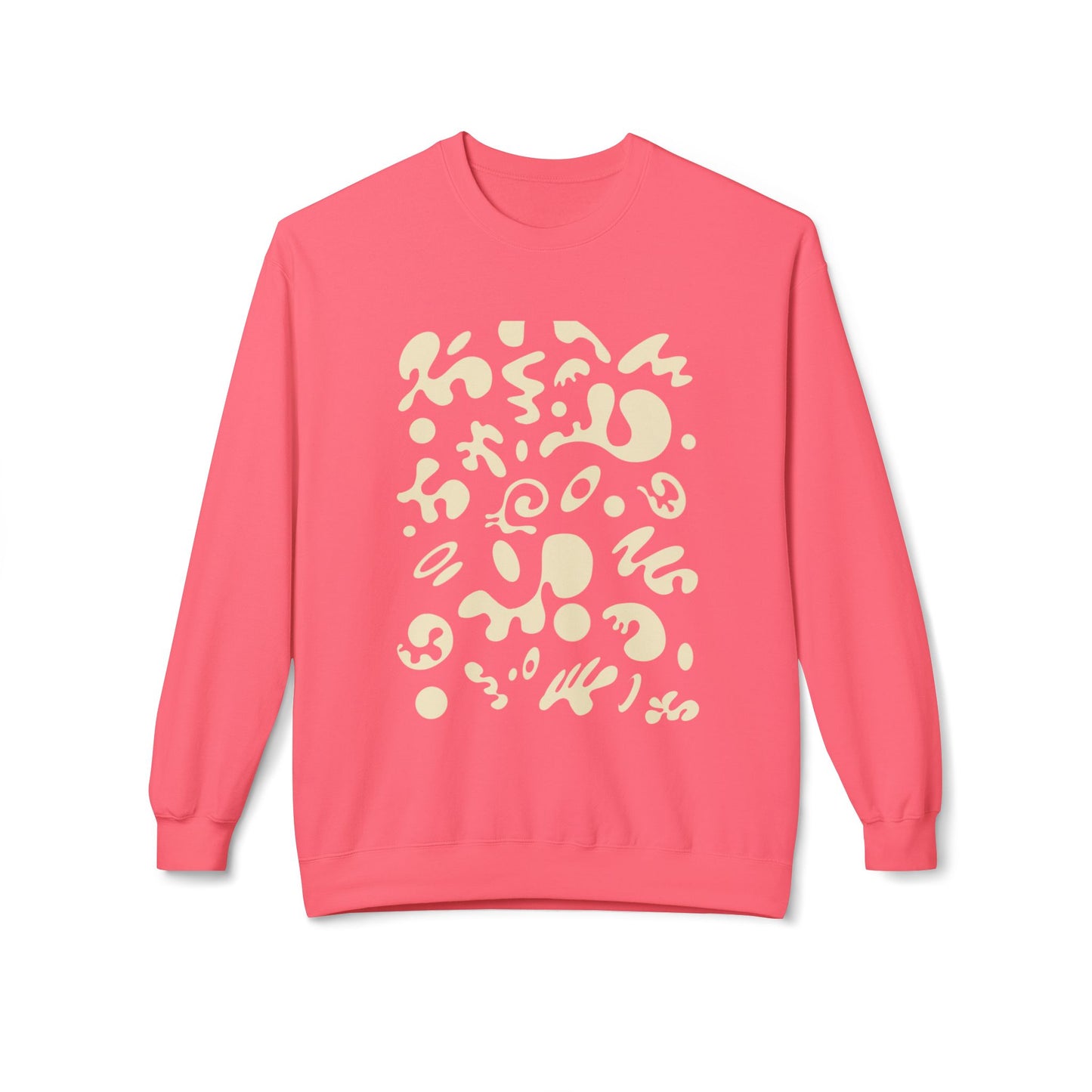 Pure Imagination Unisex Midweight Softstyle Fleece Crewneck Sweatshirt - Blank Page White Print