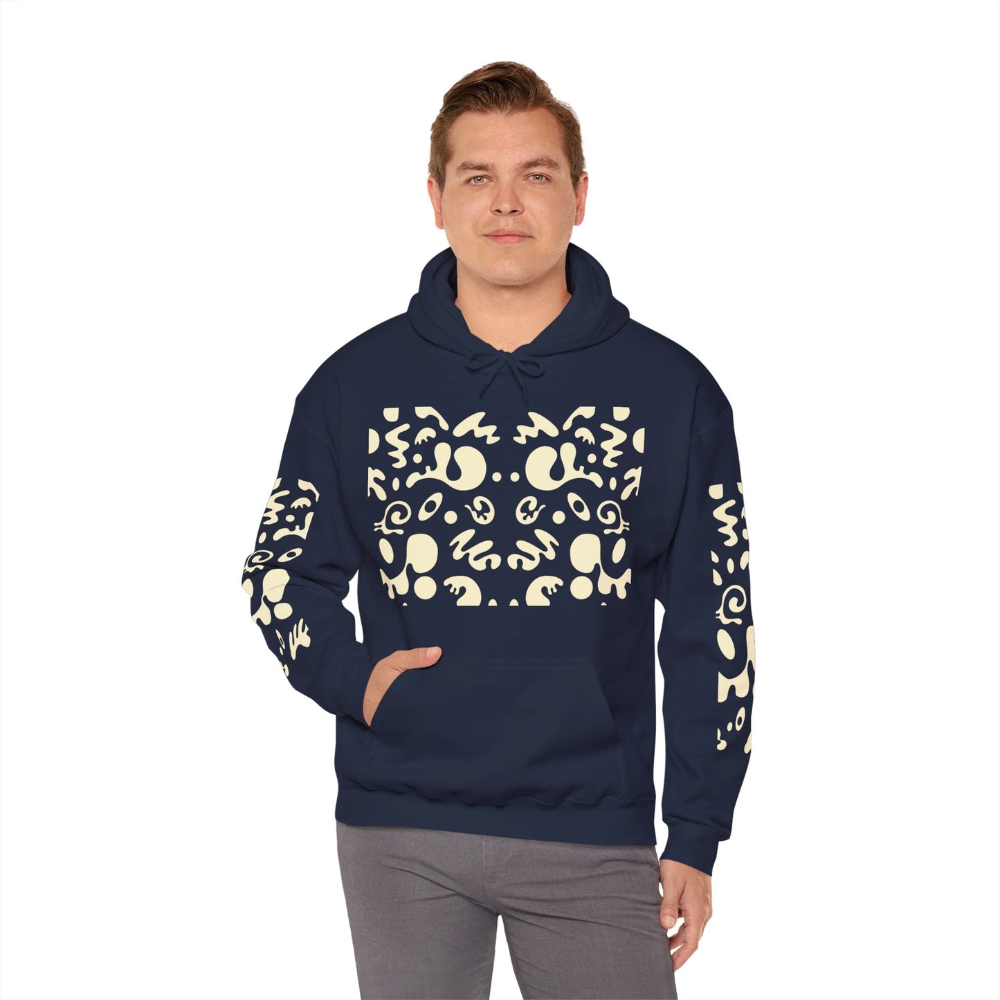 Mirror Work Unisex Heavy Blend™ Hooded Sweatshirt - Blank Page White Print