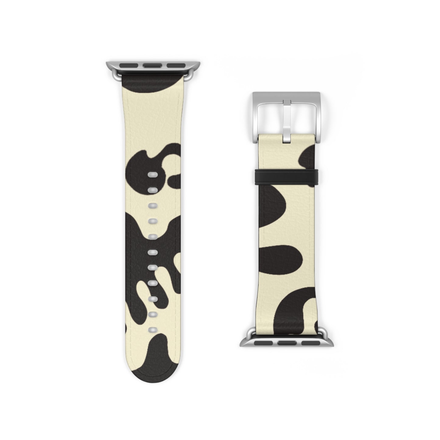 Pure Imagination Faux Leather Apple Watch Band - Blank Page White