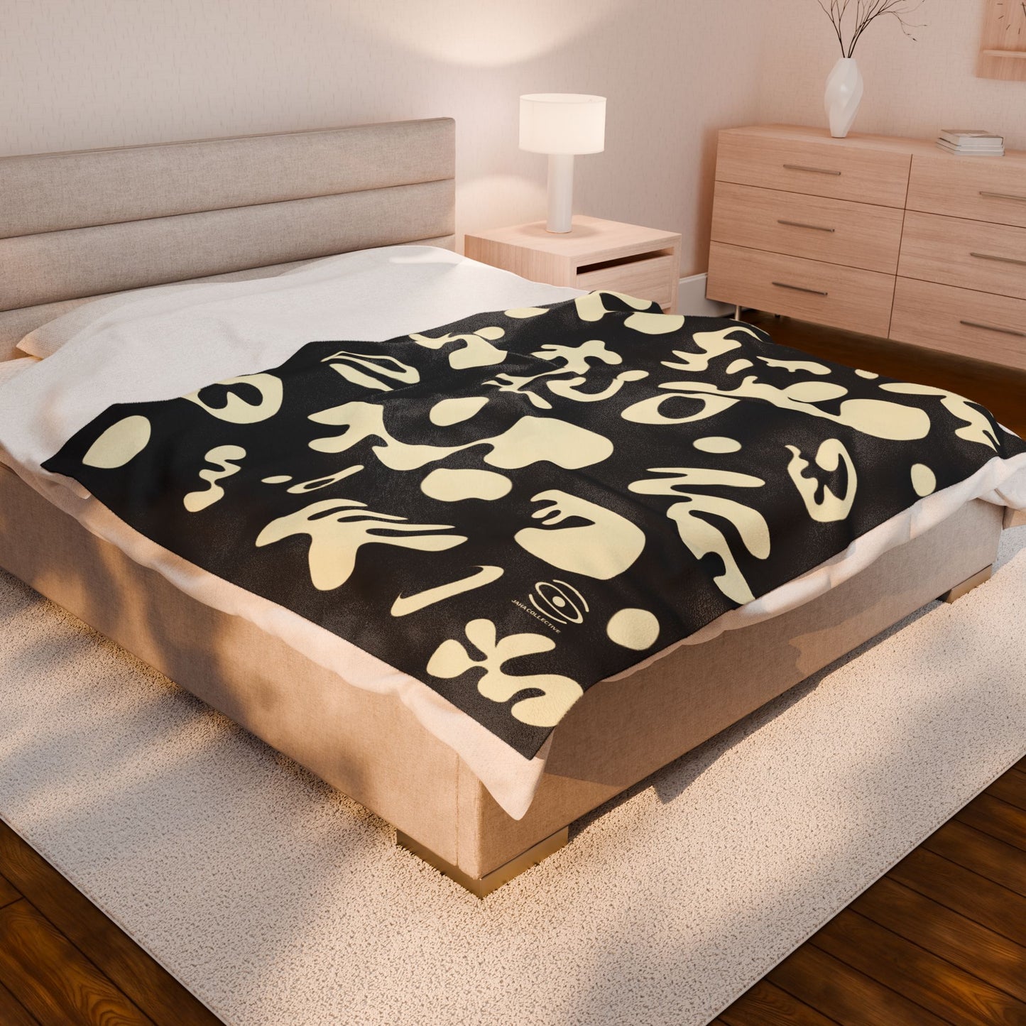 Pure Imagination Velveteen Plush Blanket - Smoke Signal Black