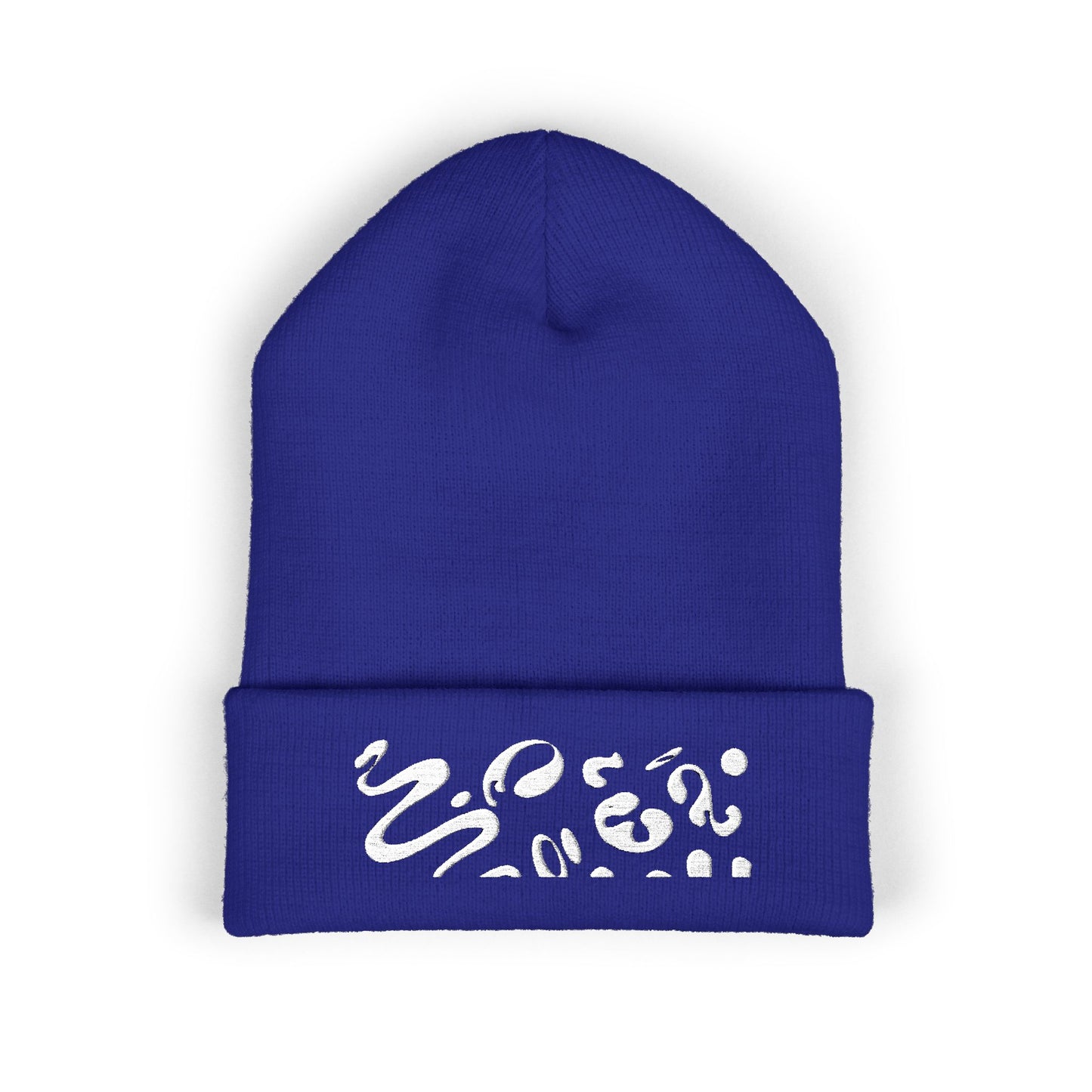 Pure Imagination Embroidered Classic Cuffed Beanie - Starlight White