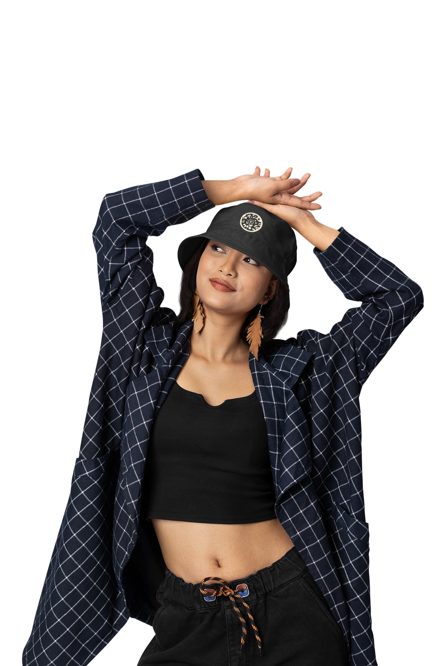 Adorn'd Logo Embroidered Bucket Hat - Starlight White