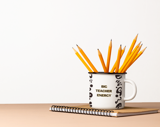 Big Teacher Energy Enamel Cup