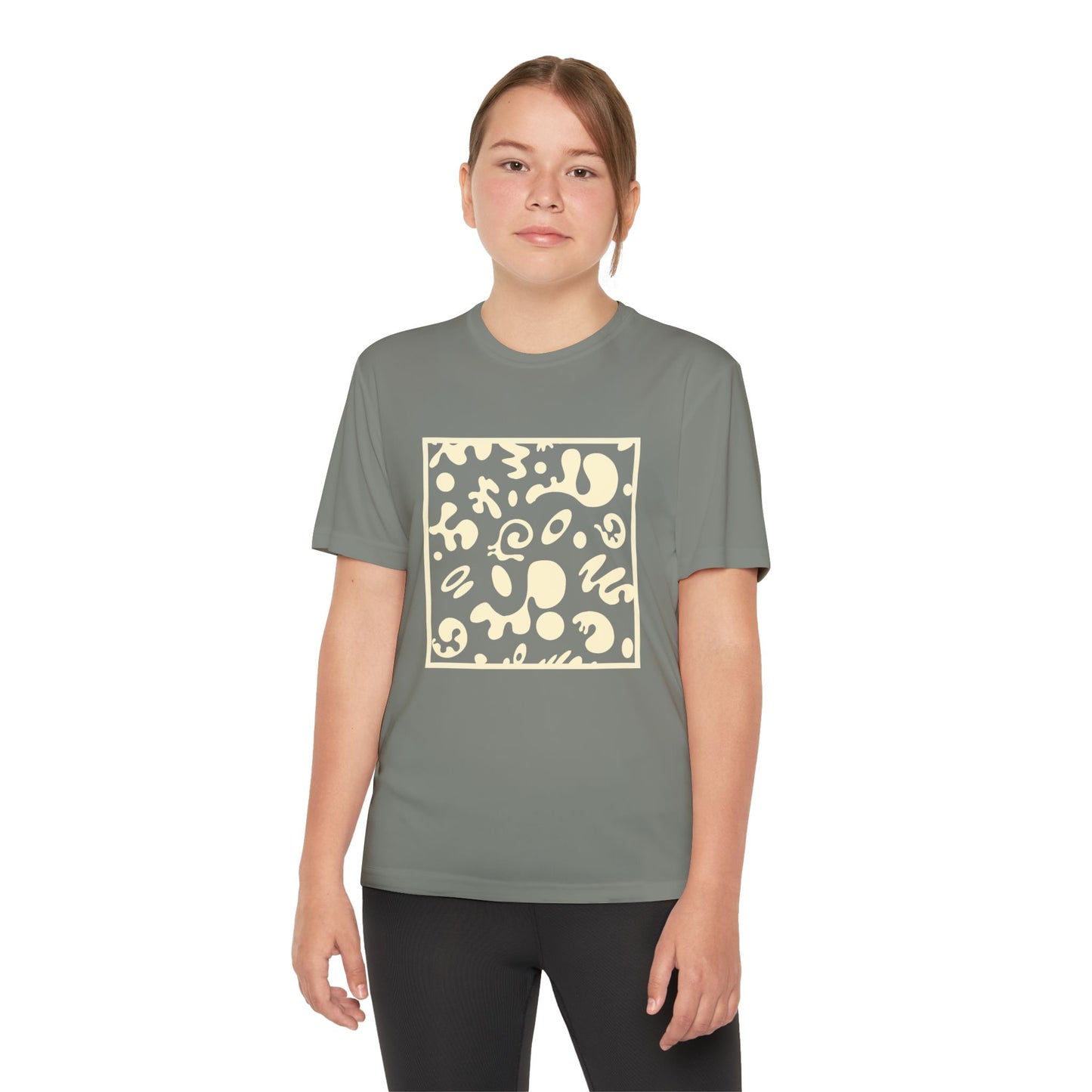 Adorn'd Youth Competitor Graphic Tee - Blank Page White