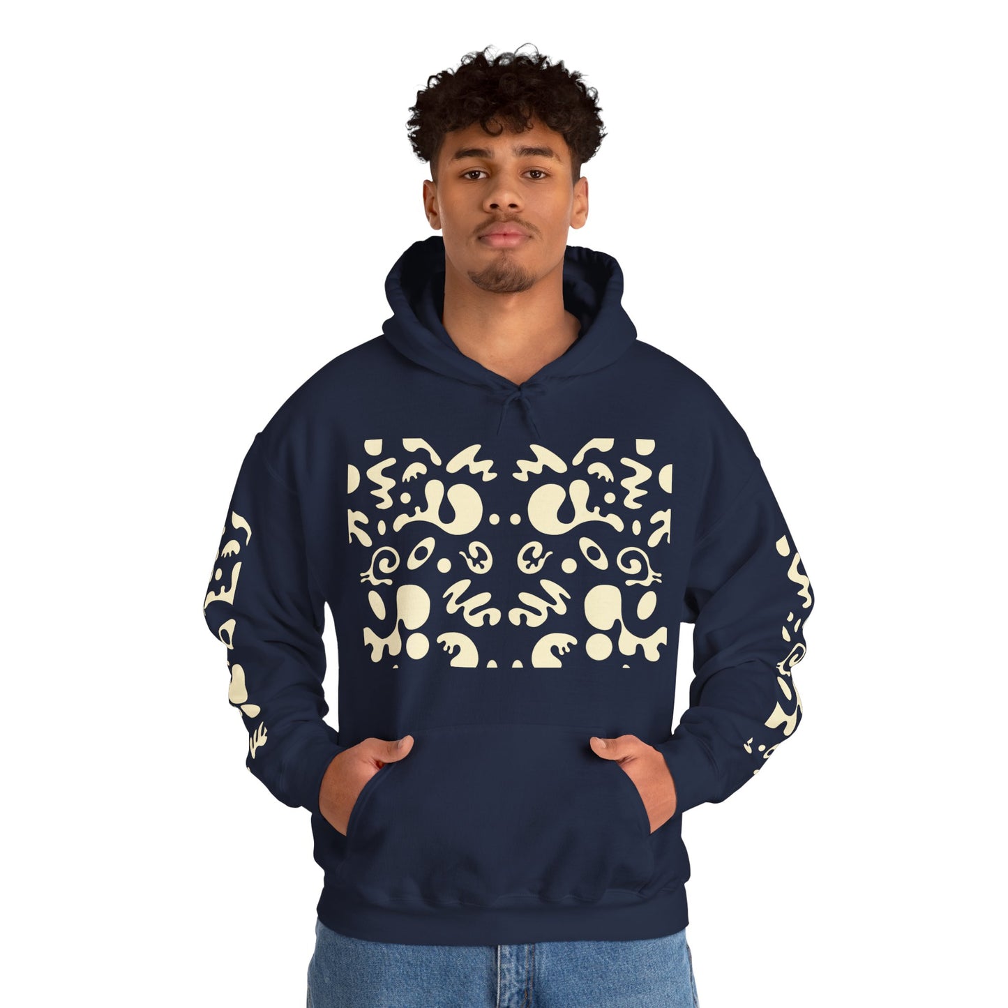 Mirror Work Unisex Heavy Blend™ Hooded Sweatshirt - Blank Page White Print