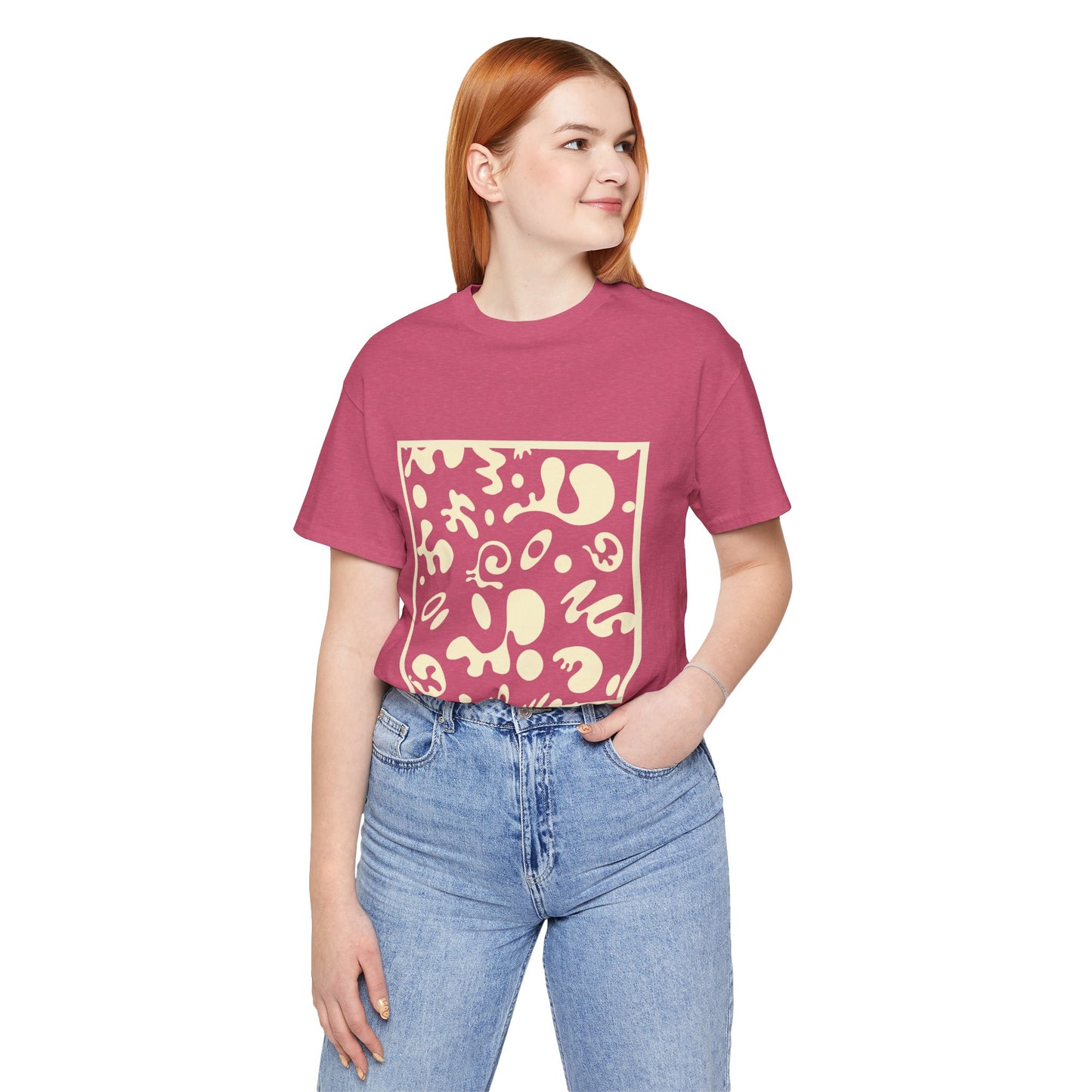 Adorn'd Unisex Jersey Short Sleeve Tee - Blank Page White Print