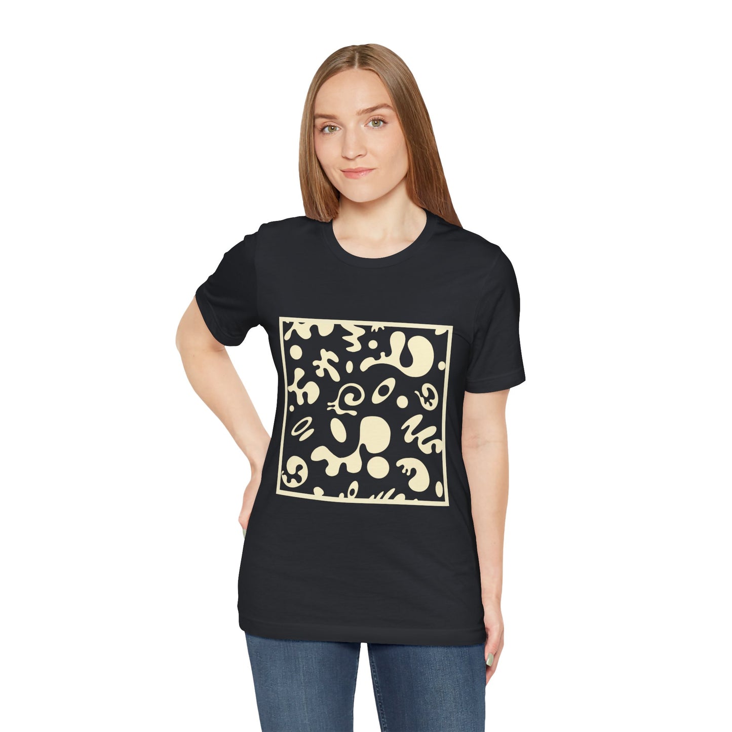 Adorn'd Unisex Jersey Short Sleeve Tee - Blank Page White Print