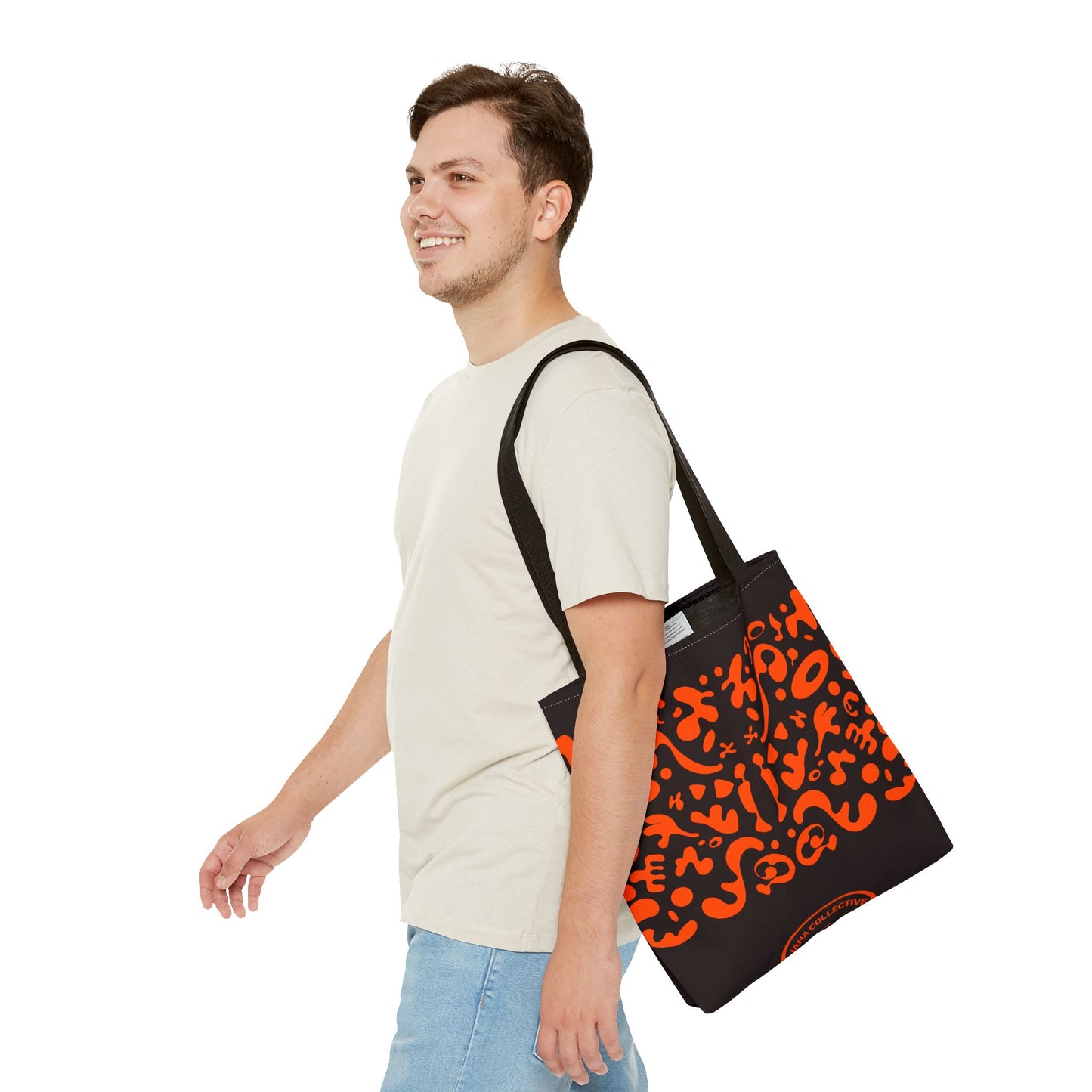 Mirror Work Colorful Tote Bag - Black Magic Woman