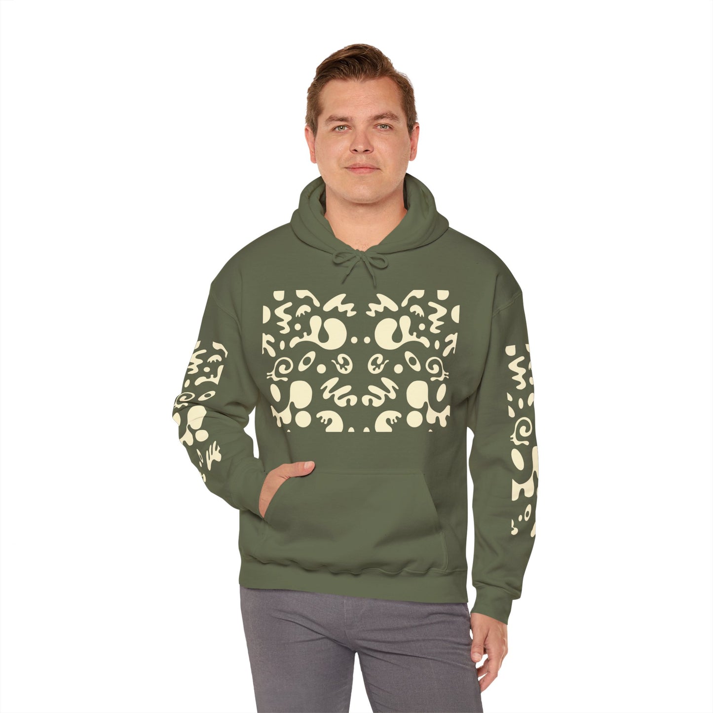 Mirror Work Unisex Heavy Blend™ Hooded Sweatshirt - Blank Page White Print