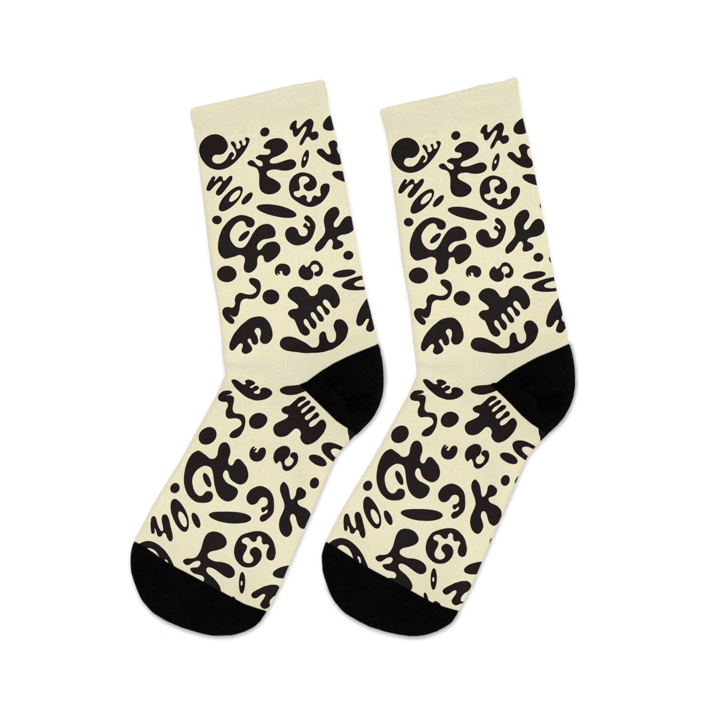 Mirror Work Minimalist Eco-Friendly Socks - Blank Page White