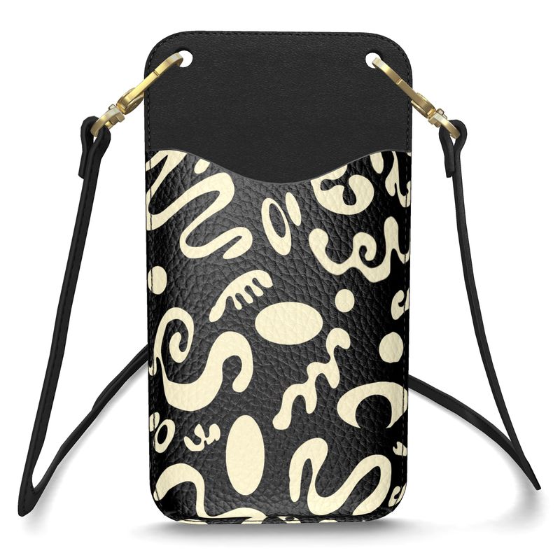 Adorn'd Leather Phone Case w Strap & Card Holder